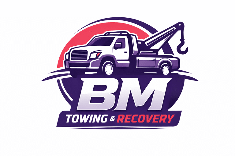 BM Towing logo watermark